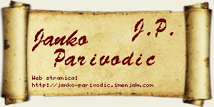 Janko Parivodić vizit kartica